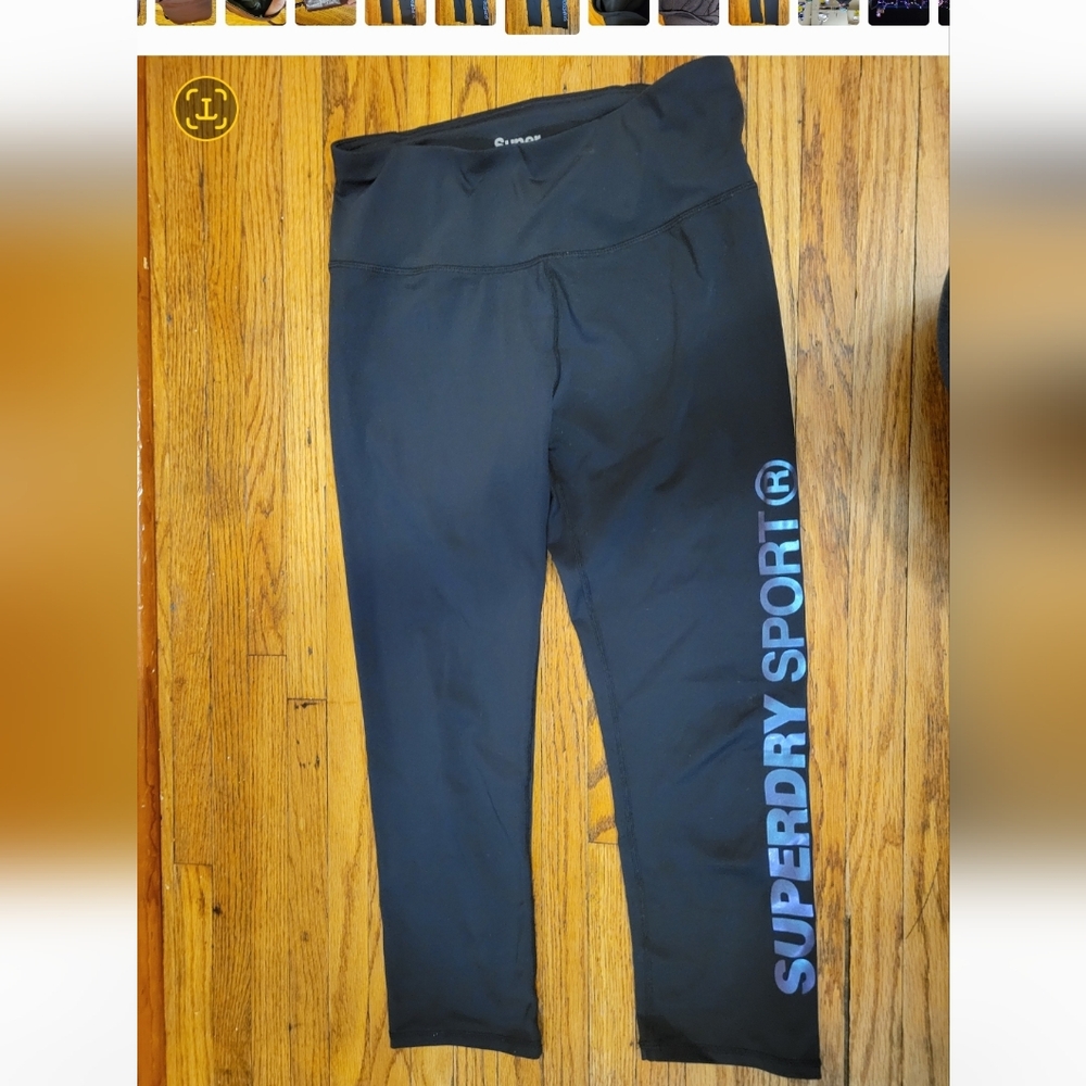 Sz 8 Superdry Dark Blue Workout Quick Dry Pants Capri